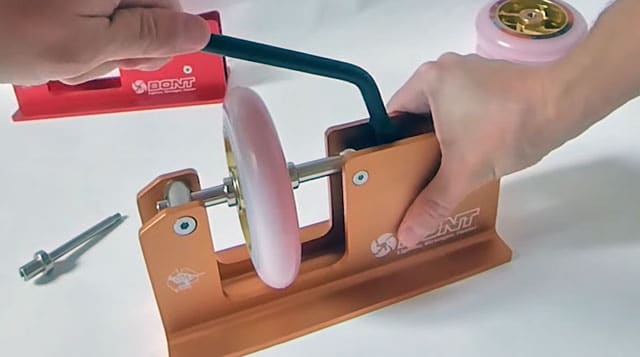 How to use a roller skate bearing press
