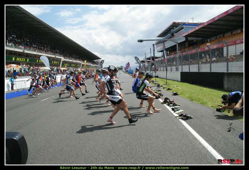 Start of the 24H rollers 2012 at Le Mans (France)