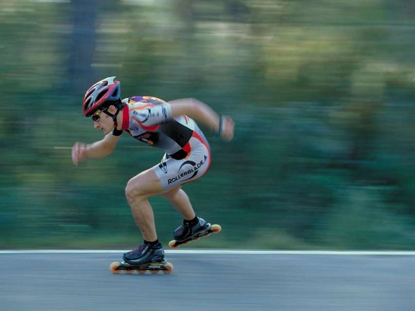 Arnaud Gicquel skating with Mogema Clap Frame in 2002