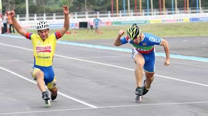 100 m on skates: Close to track and field times?