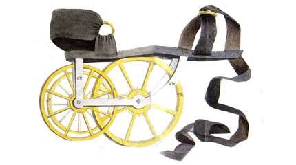 August Löhner (Austria) &#8211; the inventor of the roller skate with three wheels