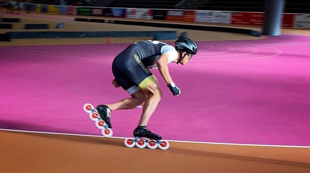 Germany&#8217;s Felix Rijhnen takes on the world record for the hour in inline skating