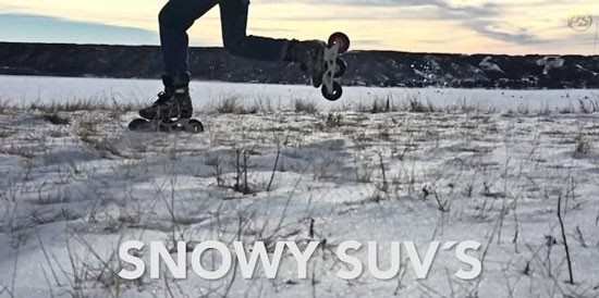 Dustin Werbeski in the slopes of Lebret, Canada