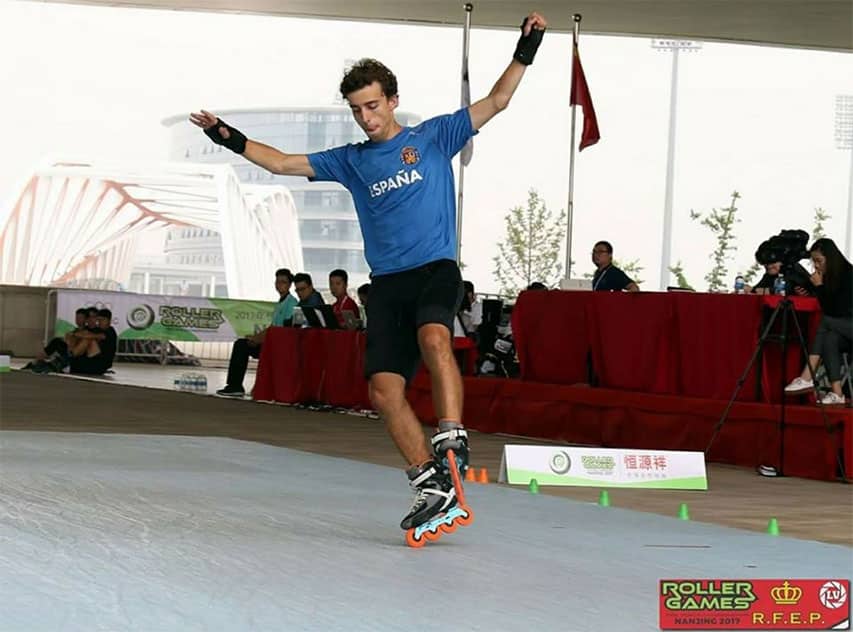 Enrique Rubio &#8211; slide competition at the 2017 World Roller Games