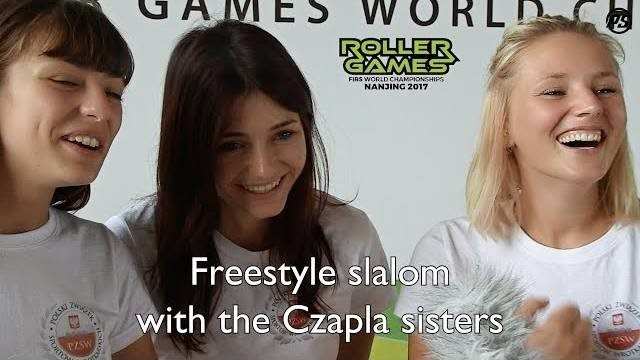 Freestyle slalom with the Czapla sisters at the 2017 World Roller Games in Nanjing (China)