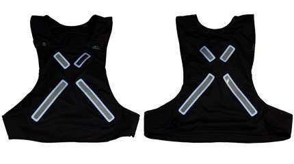 Testing the X-Glow Black reflective/light-emitting vest