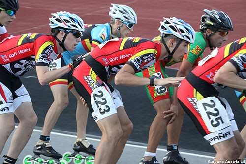 Spanish skaters at the 2016 European Roller Speed Skating Championships in Heerde (Netherlands)