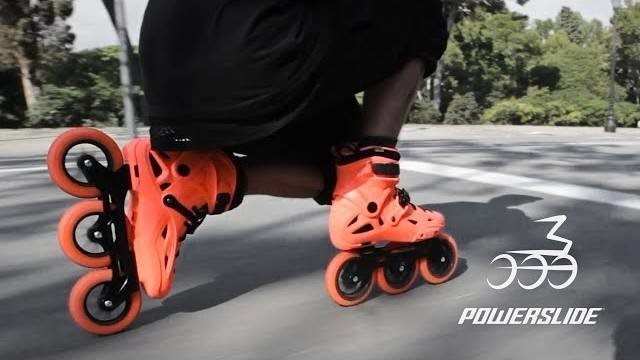 Nick Lomax on Powerslide Imperial Megacruiser 125 Orange