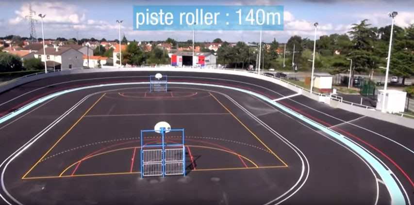 The building of the cycling/skating track of Saint-Sébastien-sur-Loire in 107 sec