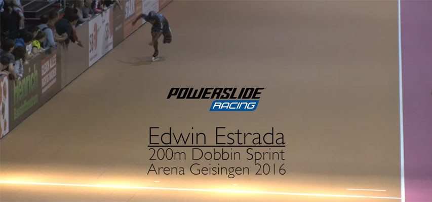 Edwin Estrada broke the 200m Dobbin sprint flying lap record at the Arena Geisingen International 2016