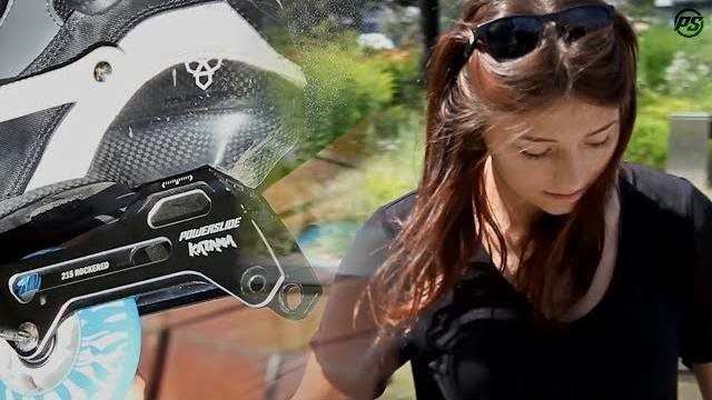 Ewelina Czapla Freestyle-Slaloming With 3x90mm Skate Frames, Poland