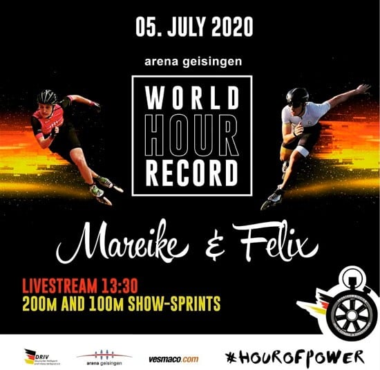 One Hour Record: the attempt of Felix Rijhnen and Mareike Thum in Geisingen (Germany)
