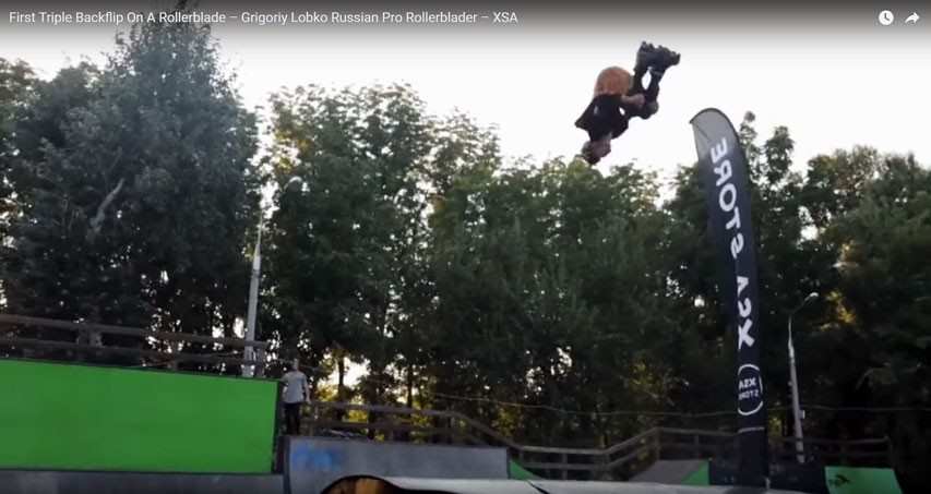 Triple backflip over a table by Grigoriy Lobko (Russia)