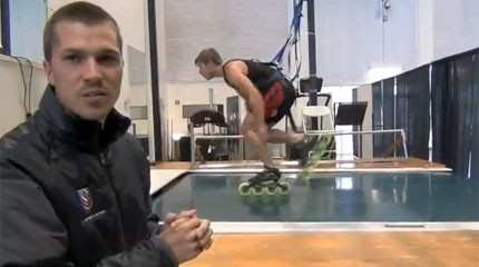 Technical skating lesson with Joey Mantia on a speedskating treadmill