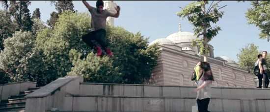 Freeride skating in Istanbul (Turkey)